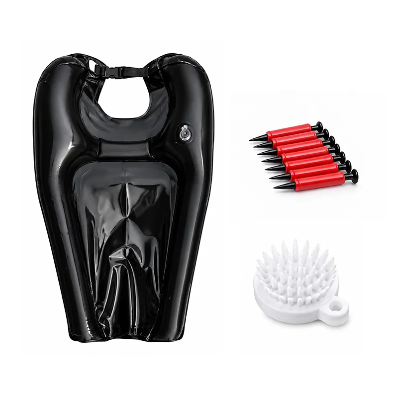 Inflatable Shampoo Basin - 1*Inflatable shampoo basin+1*Air pump+1*Hair washing brush